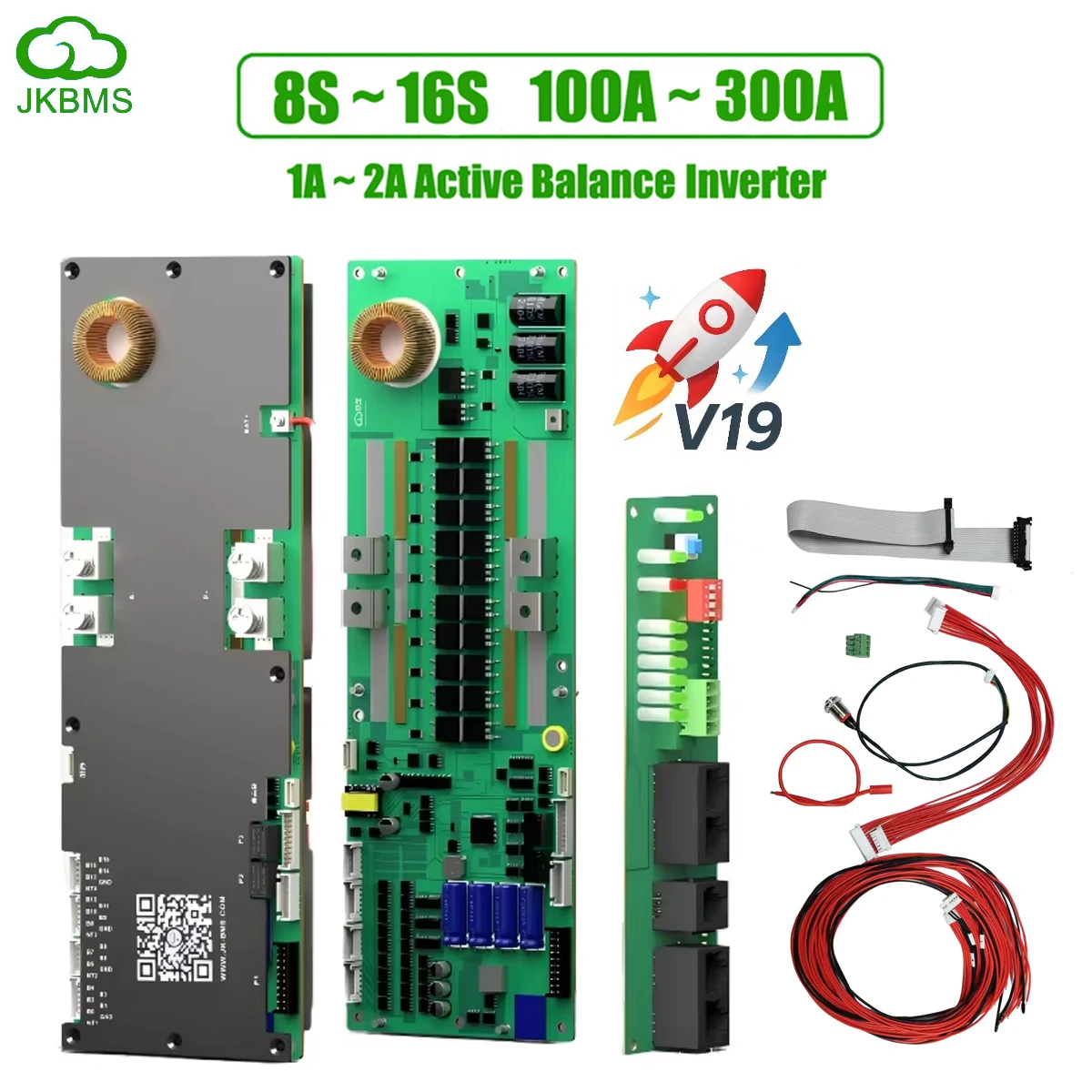 Smart Bms 16S 48V 200A Bluetooth - JK 인버터 BMS 48V 리튬인산철 배터리