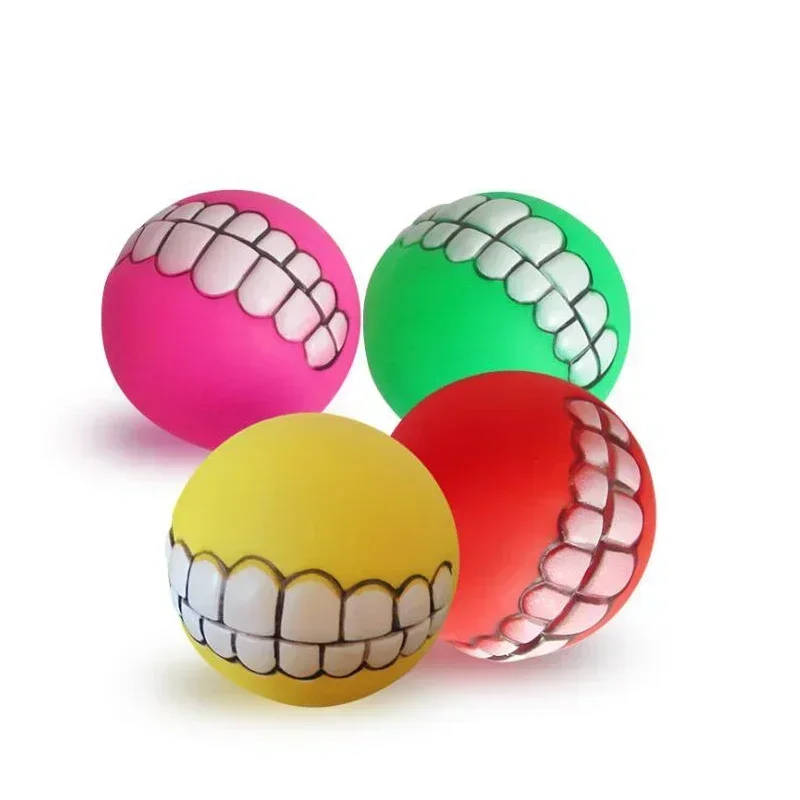 Funny Pets Dog Cat Ball Toys Chew Sound Squeaky Toys Puppy Ball Toys