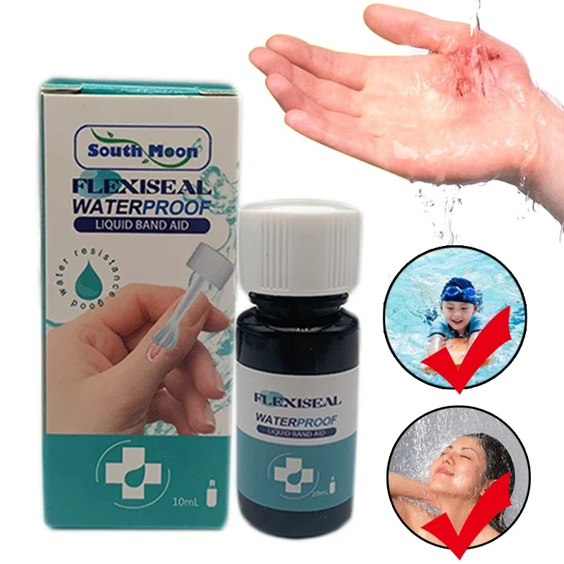 Adesivo hemostático, Adesivo hemostático, Atadura líquida impermeável respirável, Gel de cicatrização de ferida, Remendo de ferida, Spray Band-Aid