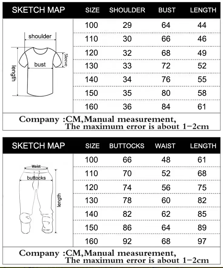 26 New Arriavl Cute Batman Summer T-Shirt With Long Pants Oversized Suit For Adult/Kids Y2K Fashion Men And Women Sports