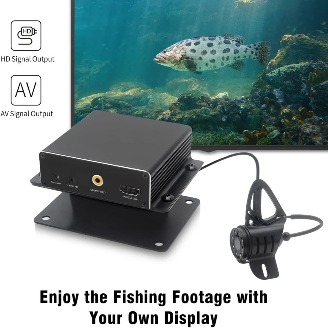 camera de pesca subaquatica com porta av e hdmi camera de pesca de inverno suporte para conectar sua propria tv 2023 20m 1080p mais recente 01