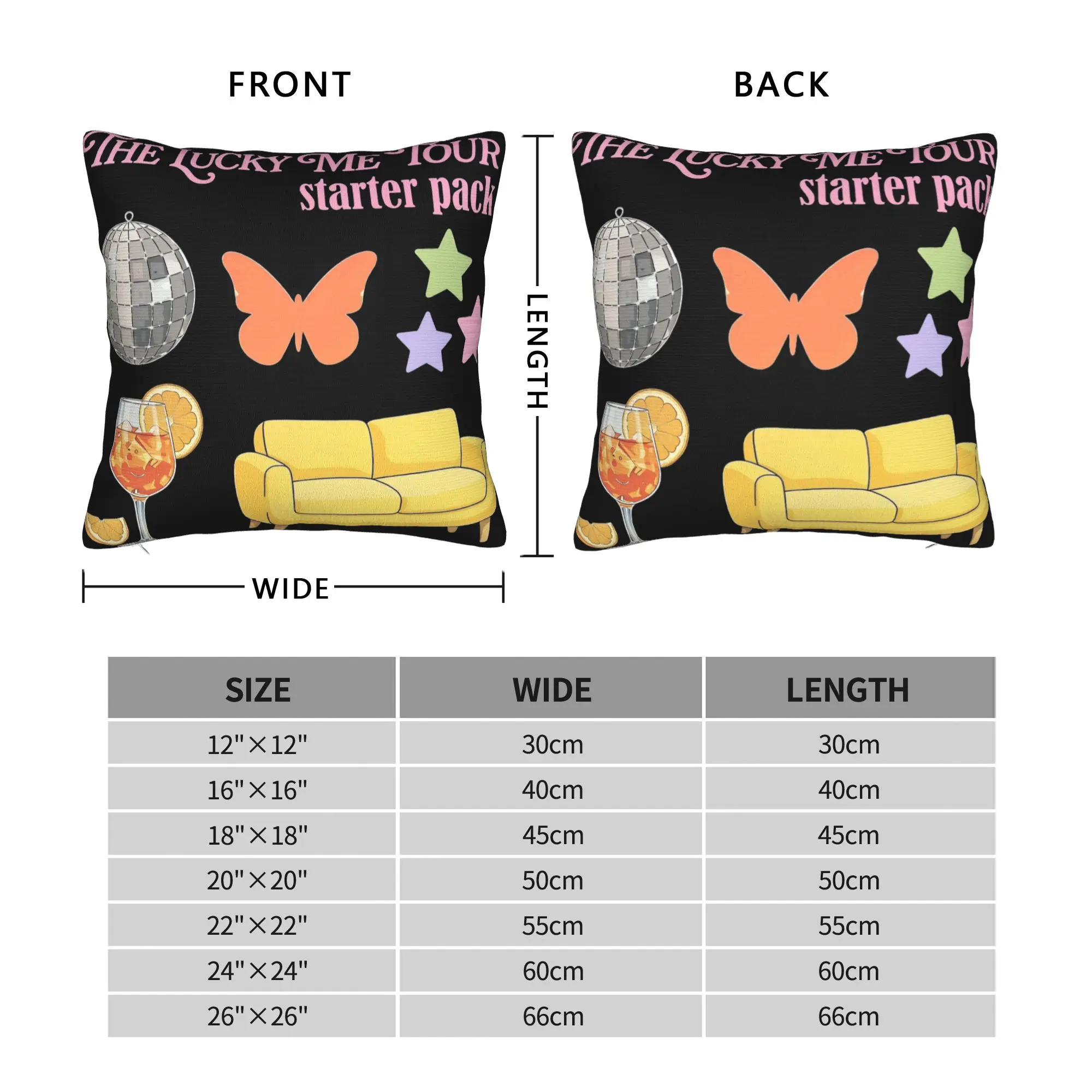 Pillow Case Hilary Duff Lucky Me Tour Graphic  Pillow Cover For Living Room Sofa Fashion Pillowcases