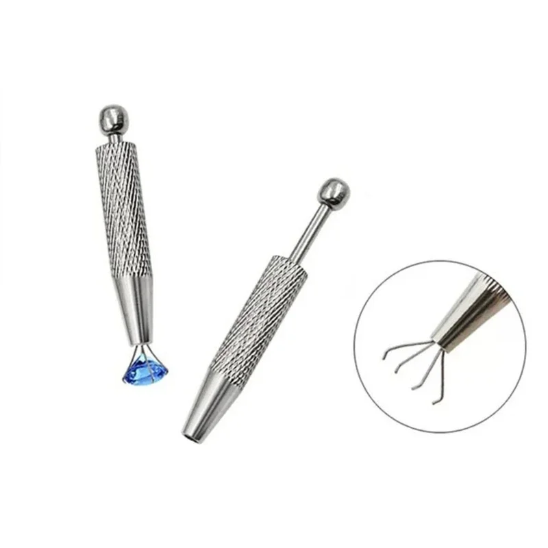 4Claw Ball Bead Holder Pick Up Tool Crystal Prong Tweezers Catchers Grabbers Highly Precisions Piercings Jewelry Making