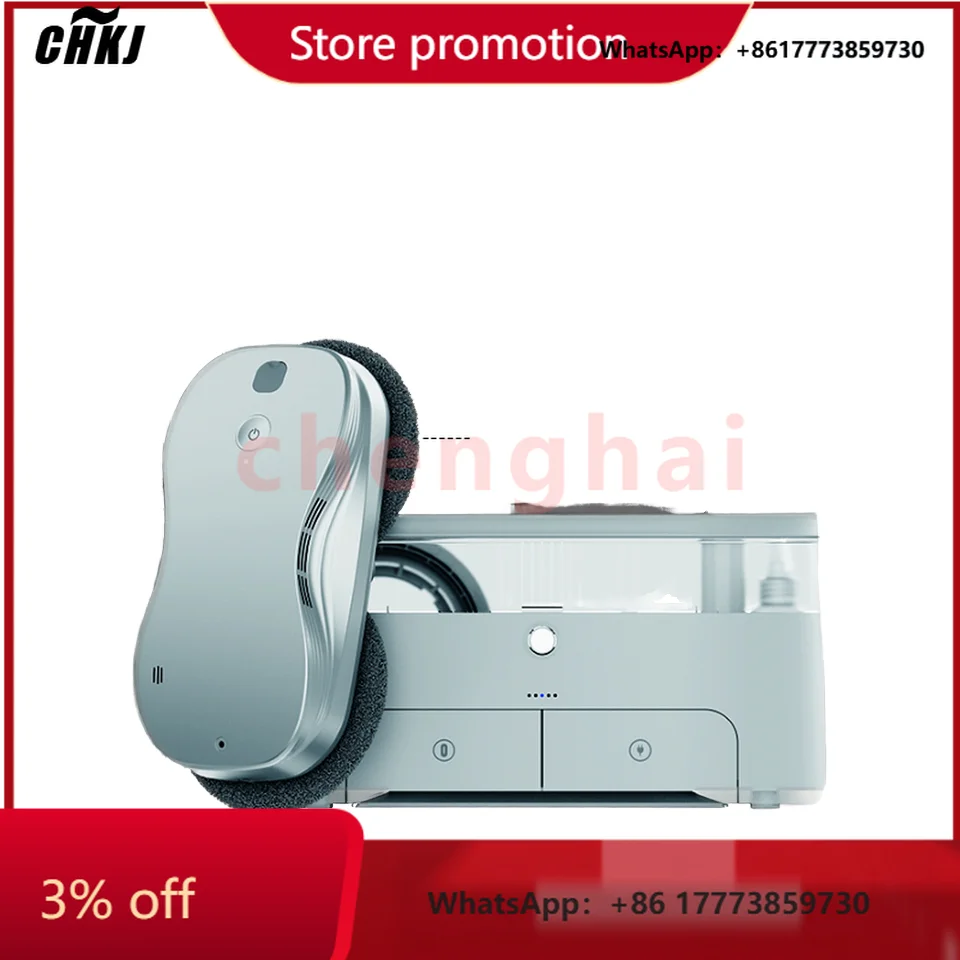 

CHKJ-2025NEWProfessional Household Electric Window Cleaning Robot Stain Removal Spray Low Noise 3800Pa Brushless Motor Storage B