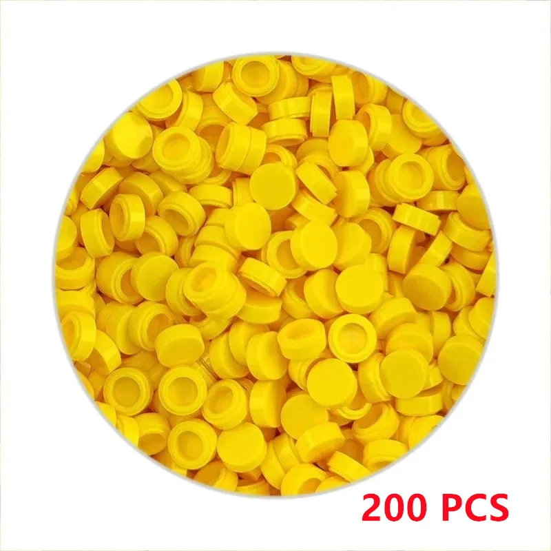 200Pcs/lot Buildings Blocks 98138 Tile 1x1 Round Collections Bulk Modular GBC Toy For High-Tech MOC Set