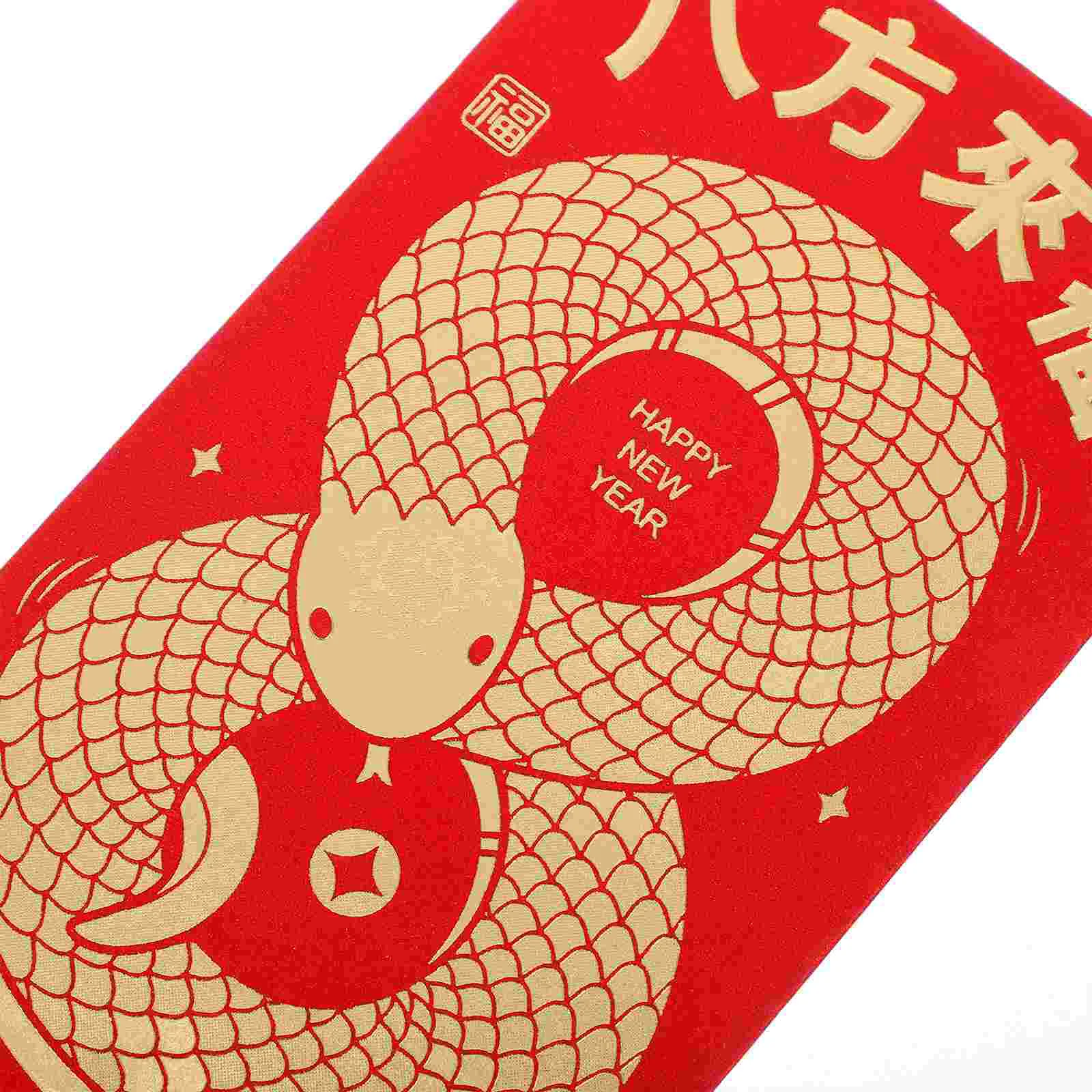 12 Pcs Money Envelopes Red Chinese New Year Coin Lunar Calendar Paper Boxes for Cash