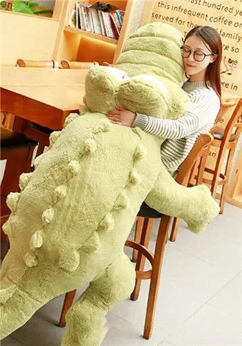 Giant 2M Big Plush Crocodile Gray Stuffed Animal Soft Toy Huge Cushion Pillow Stuffed Animals