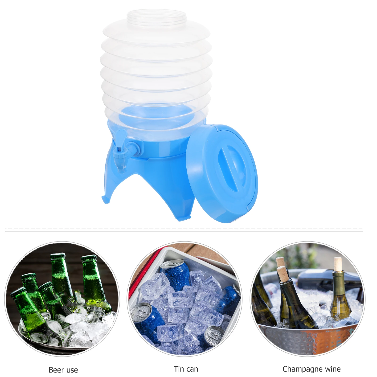 

1PC Foldable Water Dispenser Portable Drinks Container Storage Tank Camping Hiking Travel Outdoor Leakproof Space