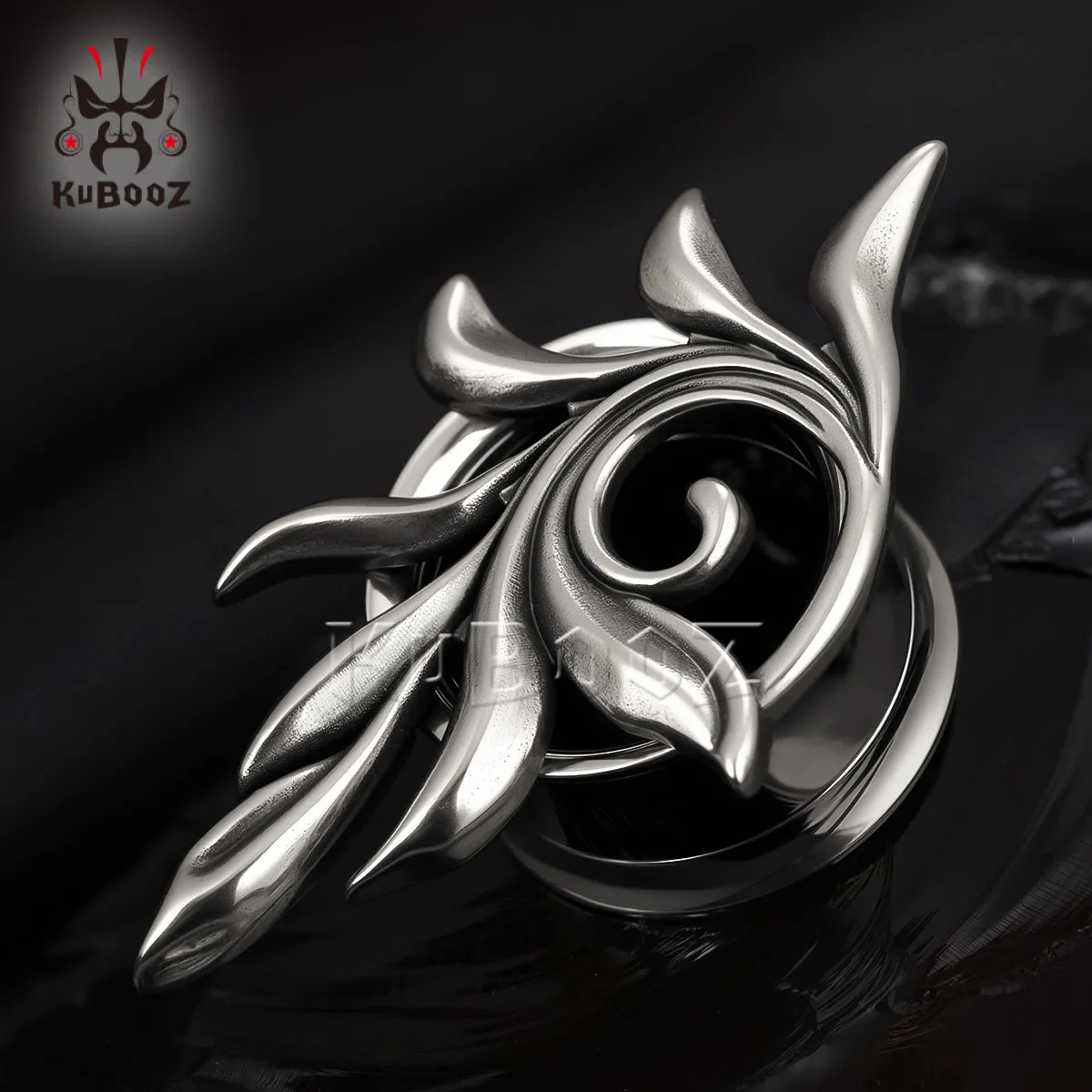 Hypoallergenic Stainless Steel Feather Tail Ear Tunnel Plug