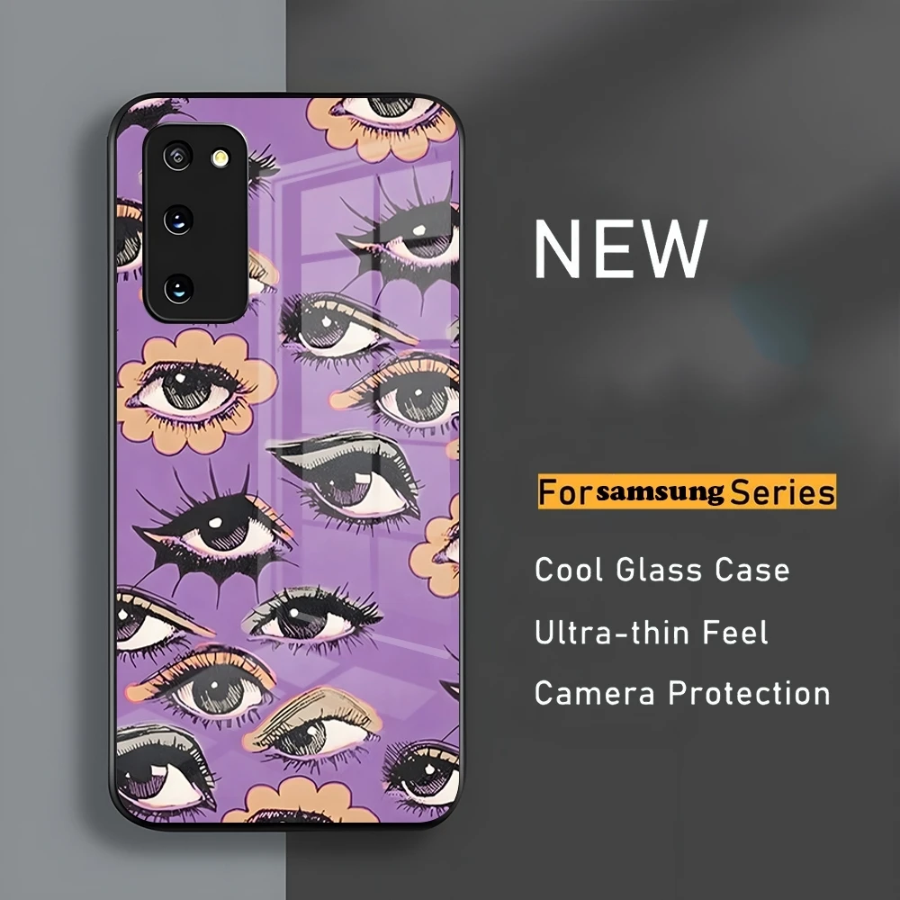 Trippy Psychedelic Mushrooms Eye Collage Phone Case For Samsung S 24 Ultra Plus 23 22 21 20 A 34 54 53 Note20 M 54 New 2024 202