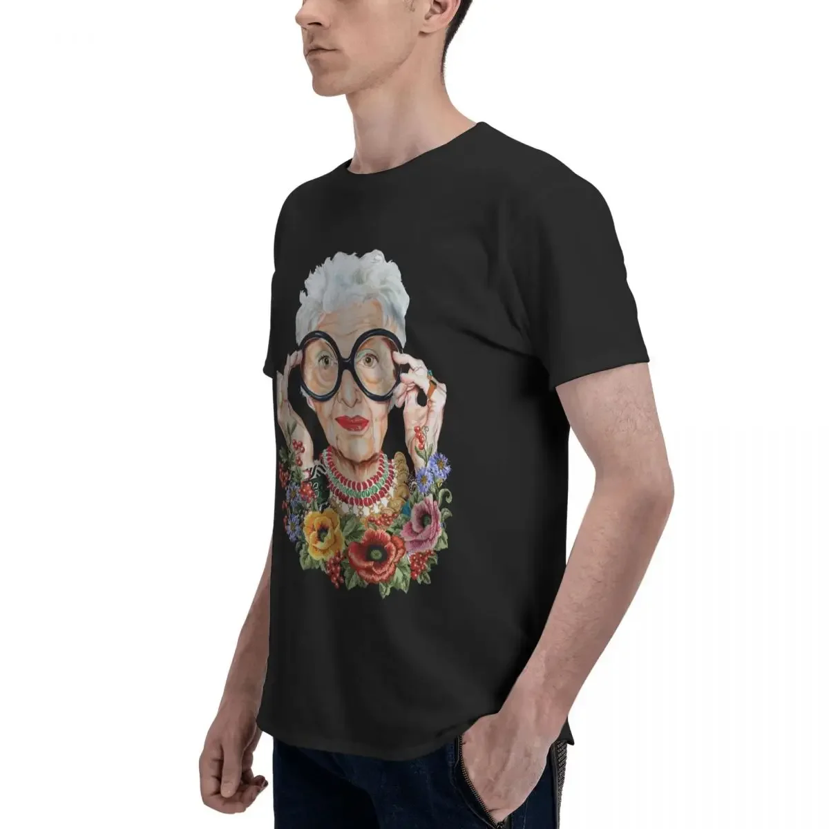 Iris Apfel Oversized Graphic T Shirt Crewneck Gifts Mens Women Man Tee T-Shirts Y2K Short Sleeve Tops