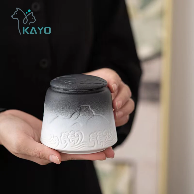 

Керамический пояс, держатель для урны, памятная урна для домашних животных, яркая банка для хранения аксессуаров