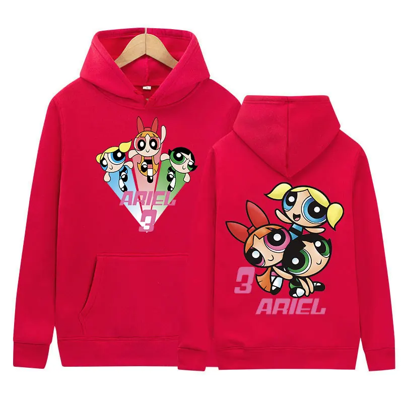 Cute Powerpuff Girls Birthday Girl Print Hoodie Men Women Casual Fashion Autumn/Winter Sweatshirt Loose Pullover Oversized Hoody