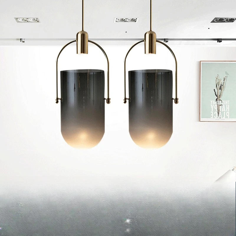 

Taiwan art chandelier, creative simplicity, modern bedroom minimalist bedside single head