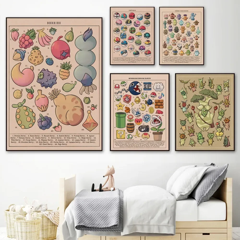 Koroks of Hyrule Video Game Prints Balls Posters Classic Japanese Animated Canvas Painting Kids Room Wall Pictures Decor