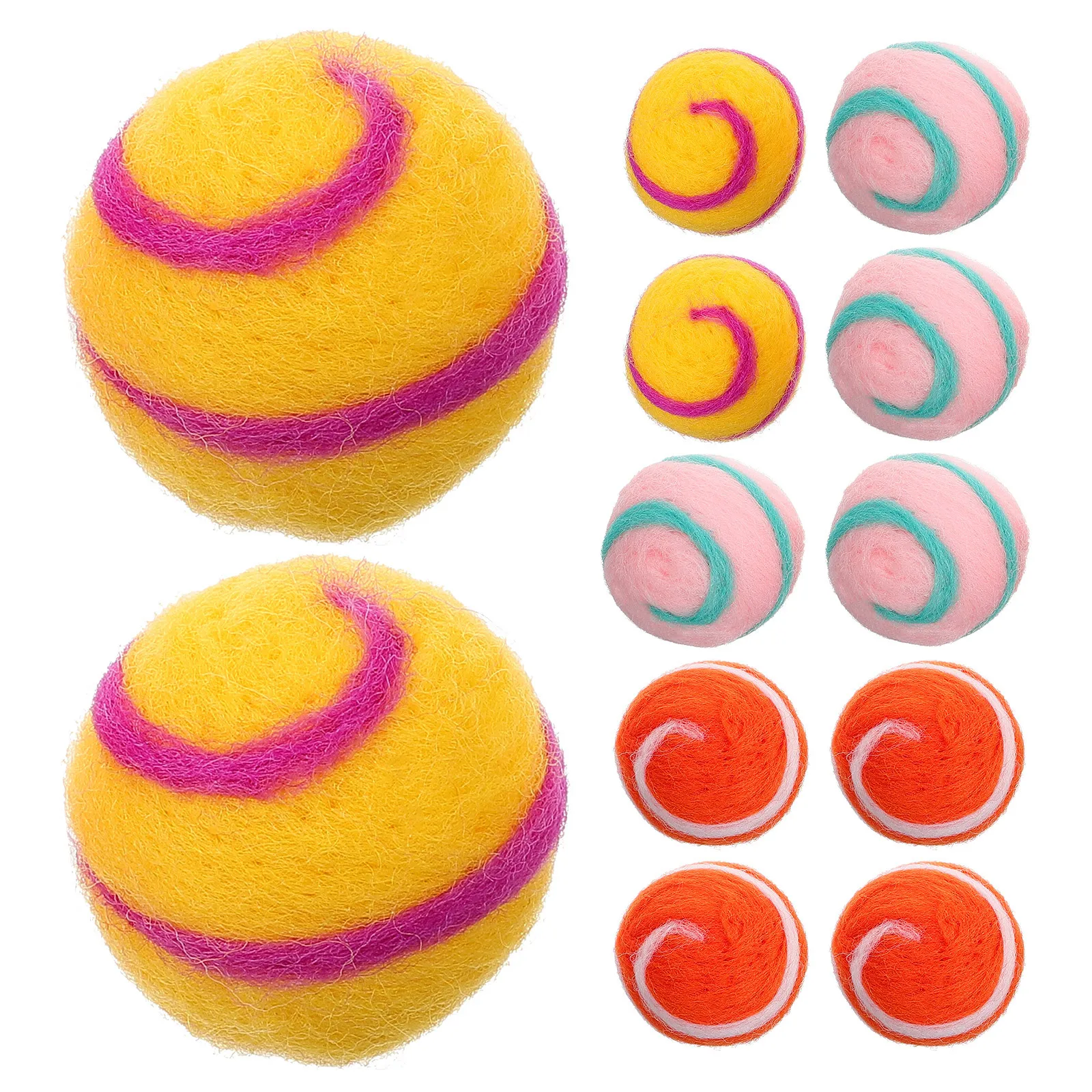 

12Pcs DIY Crafting Felt Balls Adorable Pom Poms for Clothes Hats Jewelry Decoration Pom Poms for Craft Pompoms