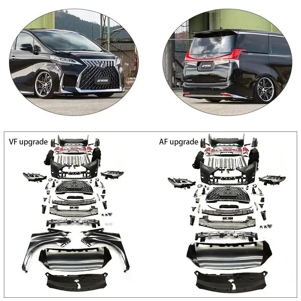 High quality kit for Alphard Vellfire 2015-2022 Upgrade to LM300 350 2022 NEW tuning body kit  with headlight and tail light