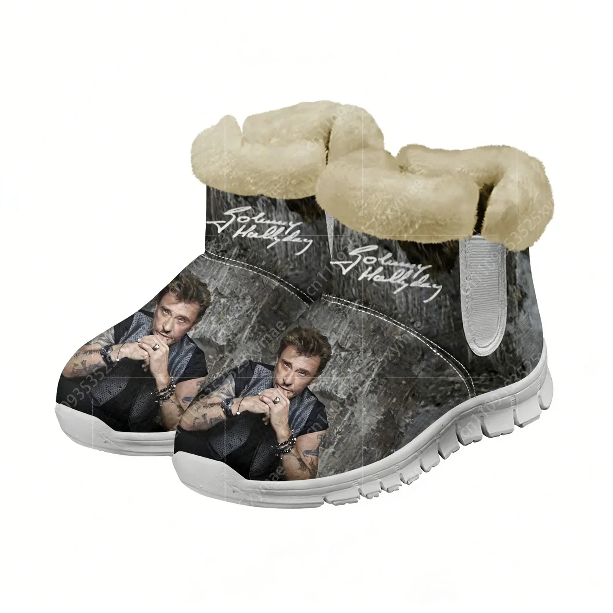 

Johnny Hallyday French Rock Singer Snow Boots Mens Womens Teenager Shoes Keep Warm Casual Lightweight Sports Custom Sneakers