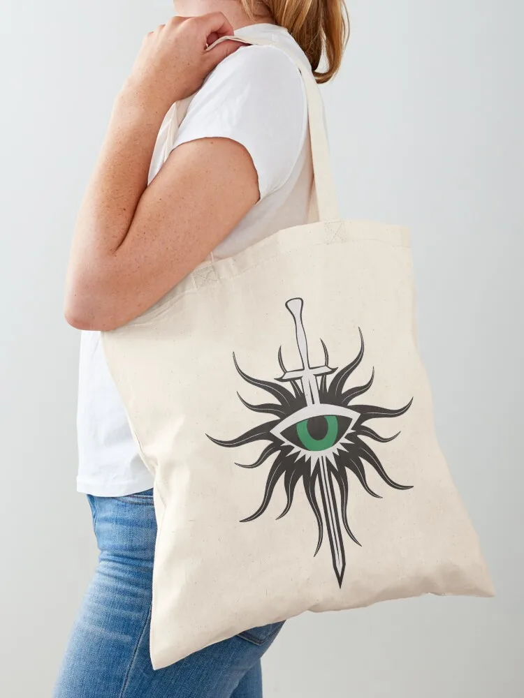 أسود Inquisition Logo 8 Tote Bag أكياس عربة التسوق حمل حقيبة المرأة شخصية حمل حقيبة تسوق قماش #1