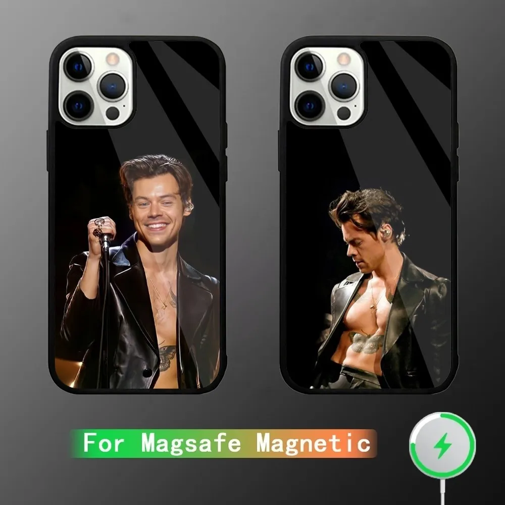 Singer H-HaRRy S-Styles Phone Case For iPhone 15,14,13,12,11,Plus,Pro,Max Mini Magsafe Magnetic Wireless Charging