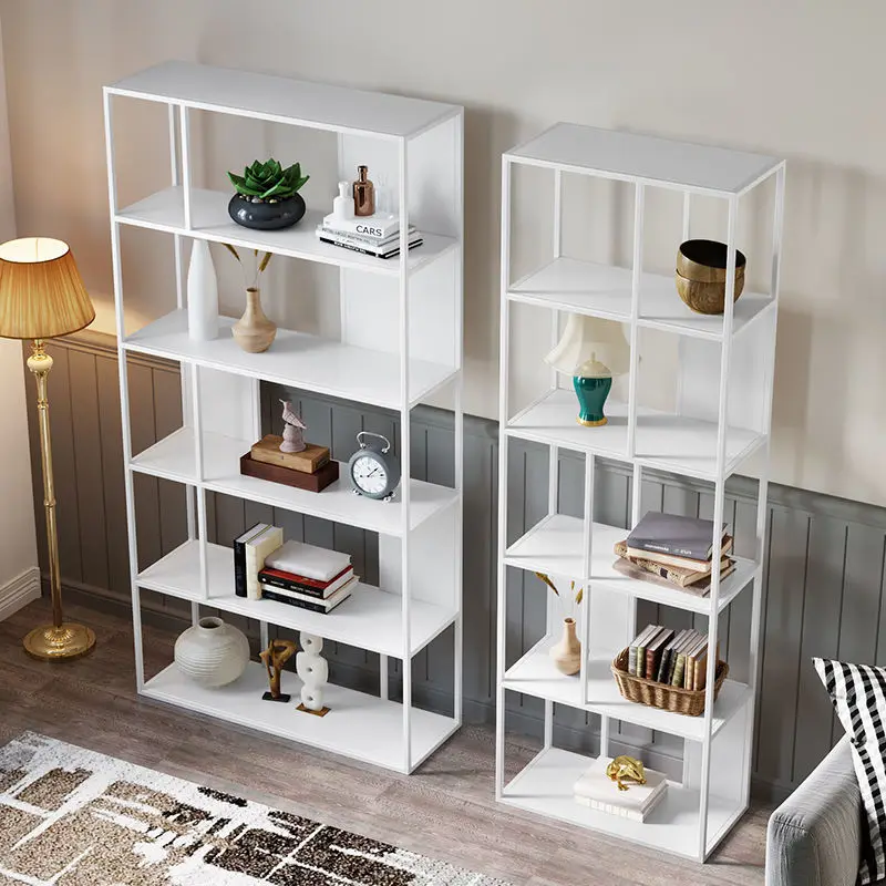 Benutzerdefiniert. Licht Luxus Einfache Rack Einfache Bücherregal Boden Multi-Schicht Eisen Wohnzimmer Partition Büro Lagerung Rack Display-ständer