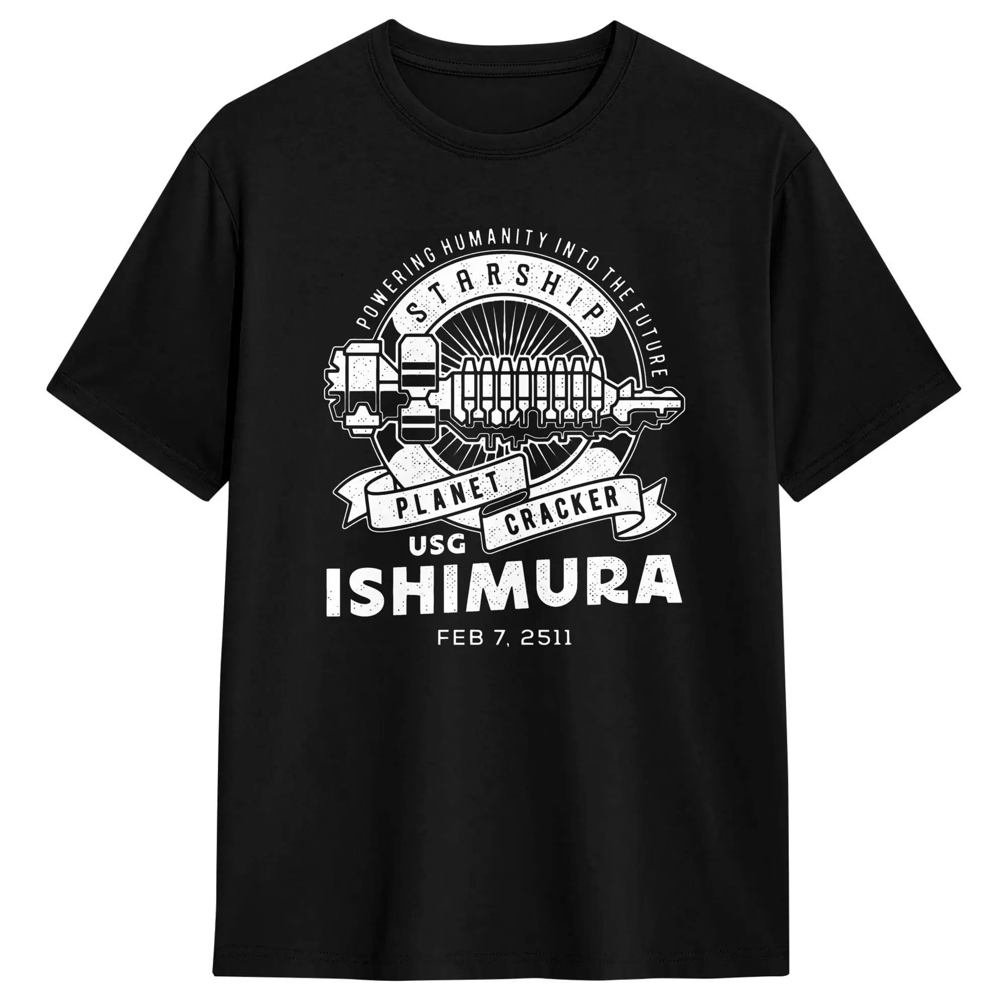 Vintage Dead Space Ishimura Vintage Emblem Crest  T-Shirt Men Cotton Short Sleeve  Crewneck Summer Clothes