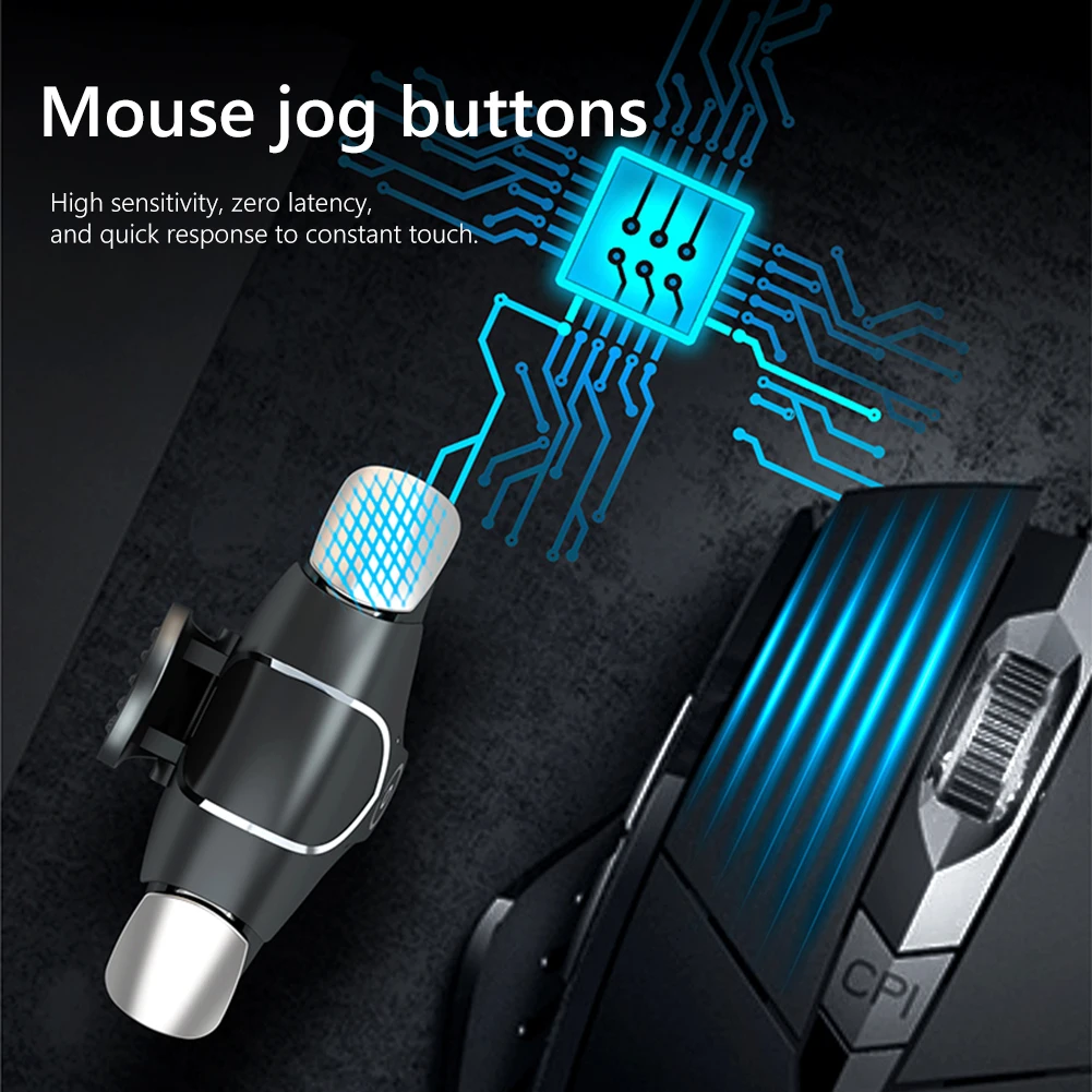 2pcs RGB Game Controller Gamepad Latency-Free for PUBG Pulse Key Button Mobile Phone Game Trigger for Ios Android Mobiles Phones