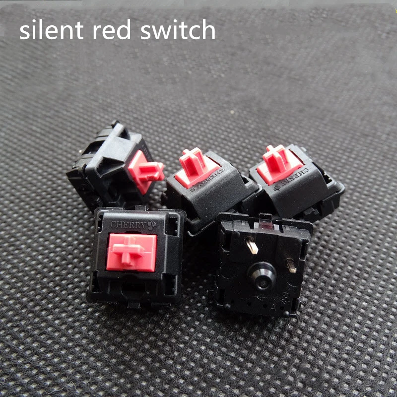 1 Pack Originele Cherry Stille Rode Schakelaar Rgb Rood Schakelaars 3 Pins Lineaire Schakelaar Voor Aangepaste Mechanische Toetsenbord