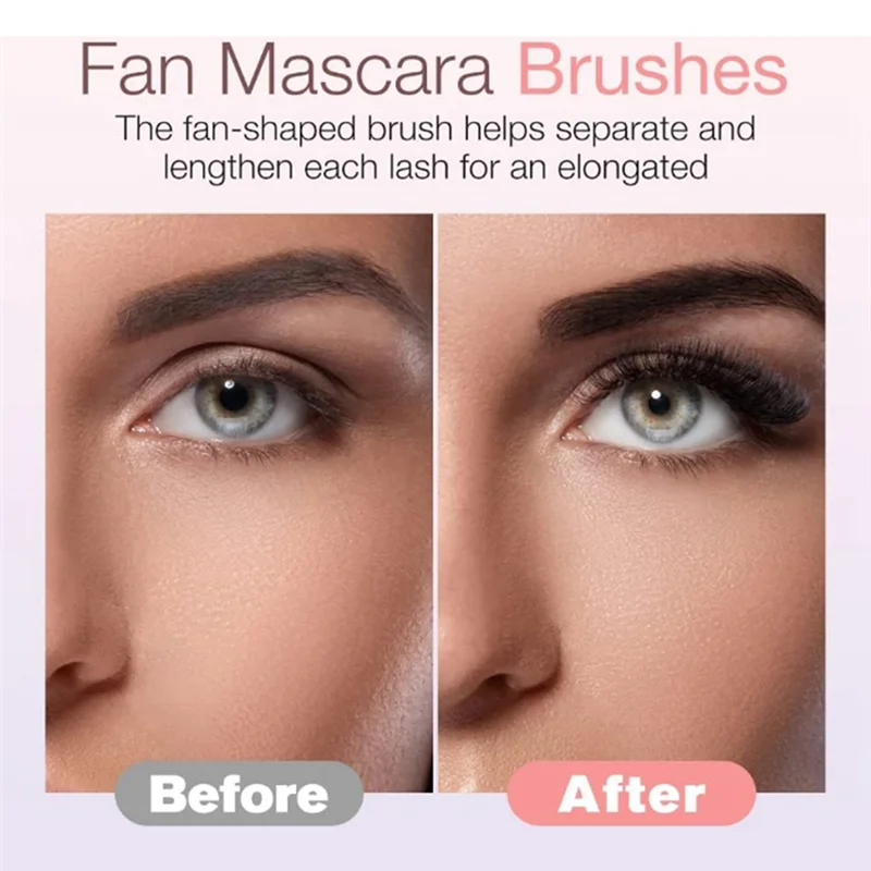 AD-Обчатая щетка для ресниц, веерная щетка для инструмента для разделения ресниц, расческа для верхней и нижней части глаз