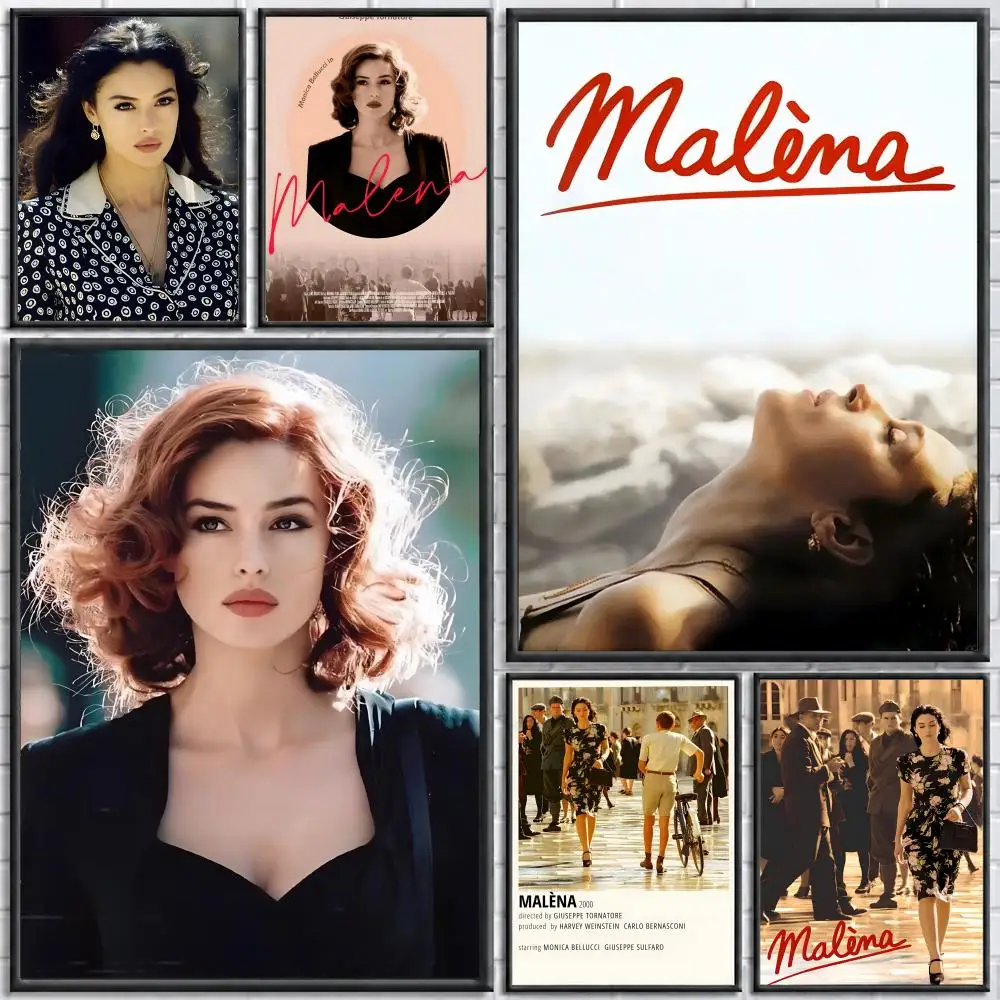 Póster de la película Malena, pegatina de pared impermeable, autoadhesiva, arte HD, decoración para dormitorio y Bar