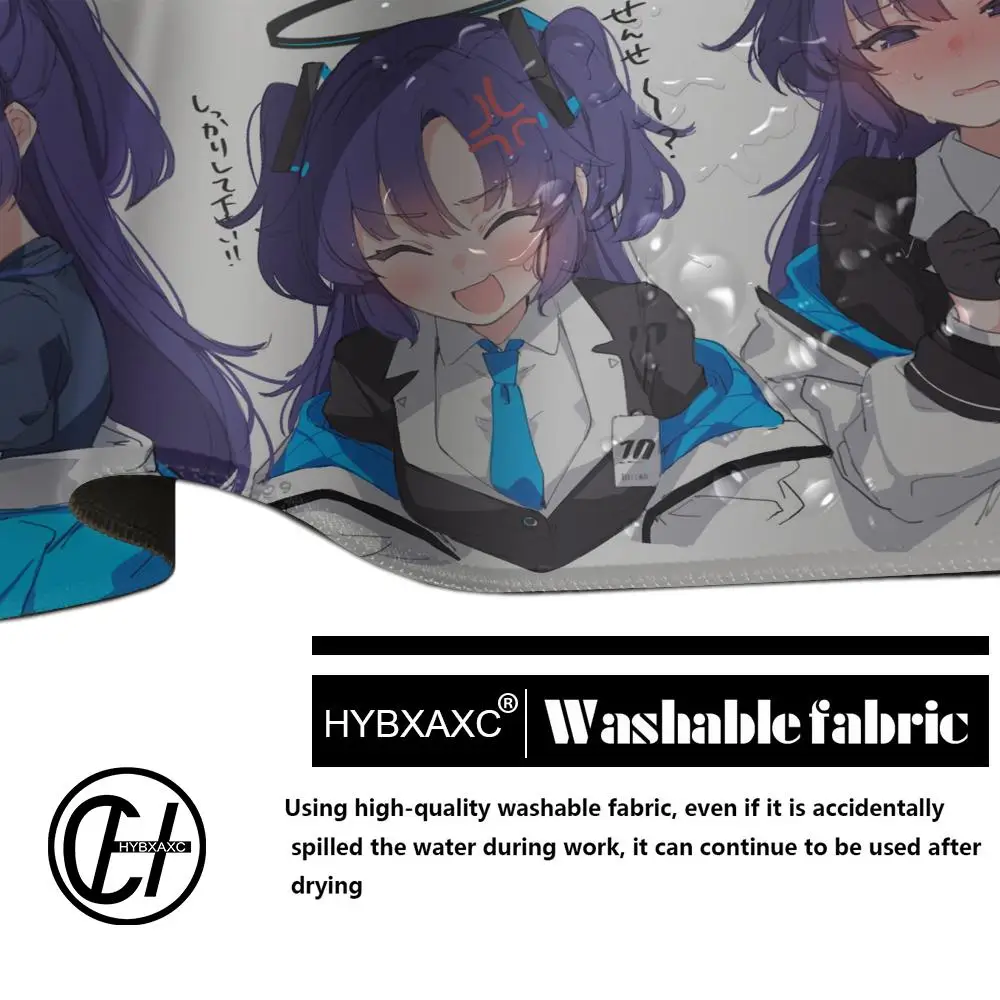 لوحة ماوس الألعاب جهاز كمبيوتر شخصي ممتدة لسطح المكتب ماوس حصيرة الكمبيوتر المحمول Kawaii Mousepad Anime Girl الأزرق الأرشيف Yuuka لوحة المفاتيح #4