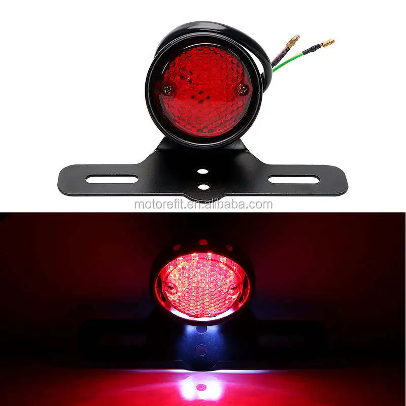 For Chopper Bobber Taillight Cafe Racer LED Motorcycle Tail Brake Stop Light Moto Rear Lights Motorbike Accessories