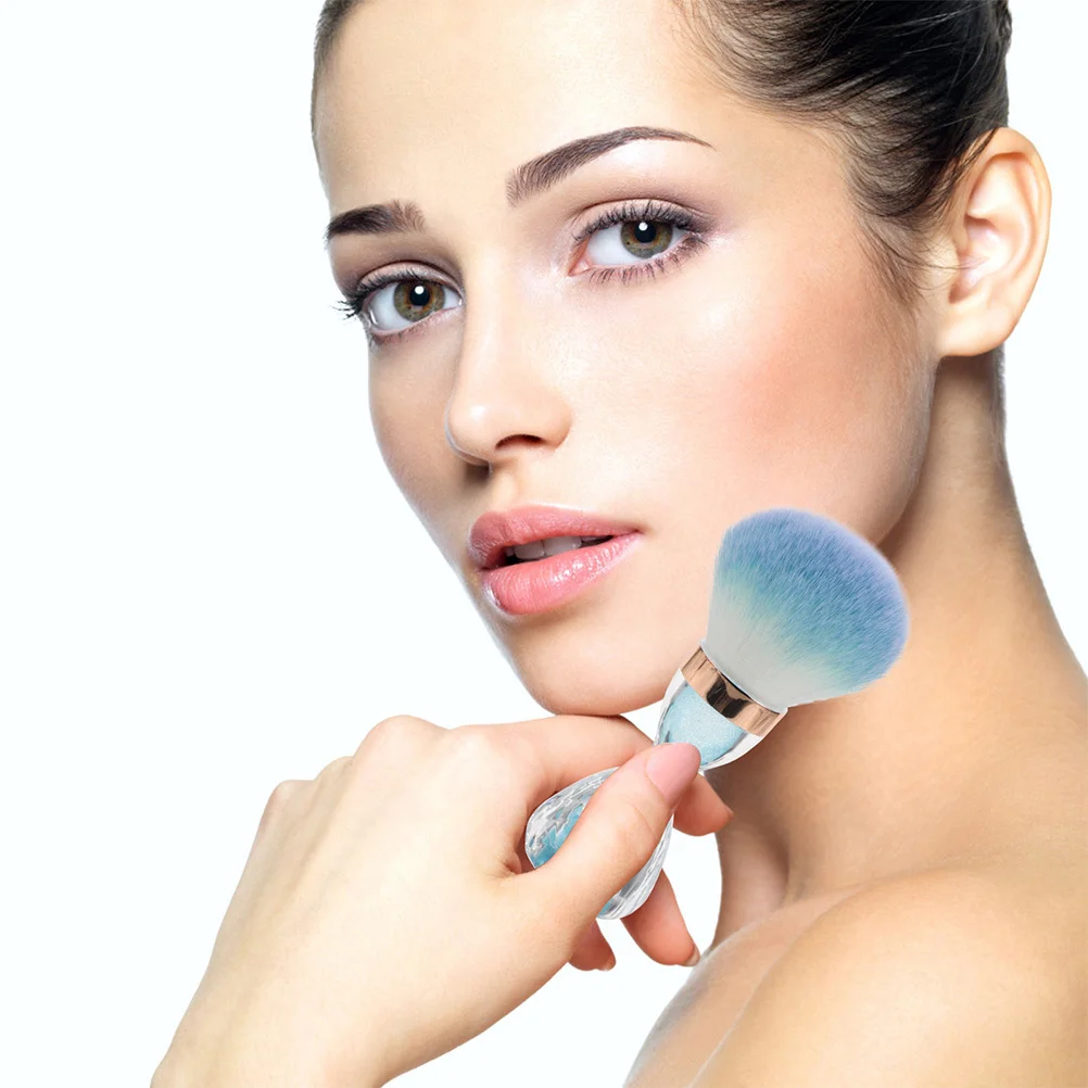 2 قطعة أدوات التجميل فرشاة غبار الأظافر ناعمة كبيرة الرأس لأظافر الأكريليك مسحوق تنظيف مانيكير العناية الفنية المحمولة #6