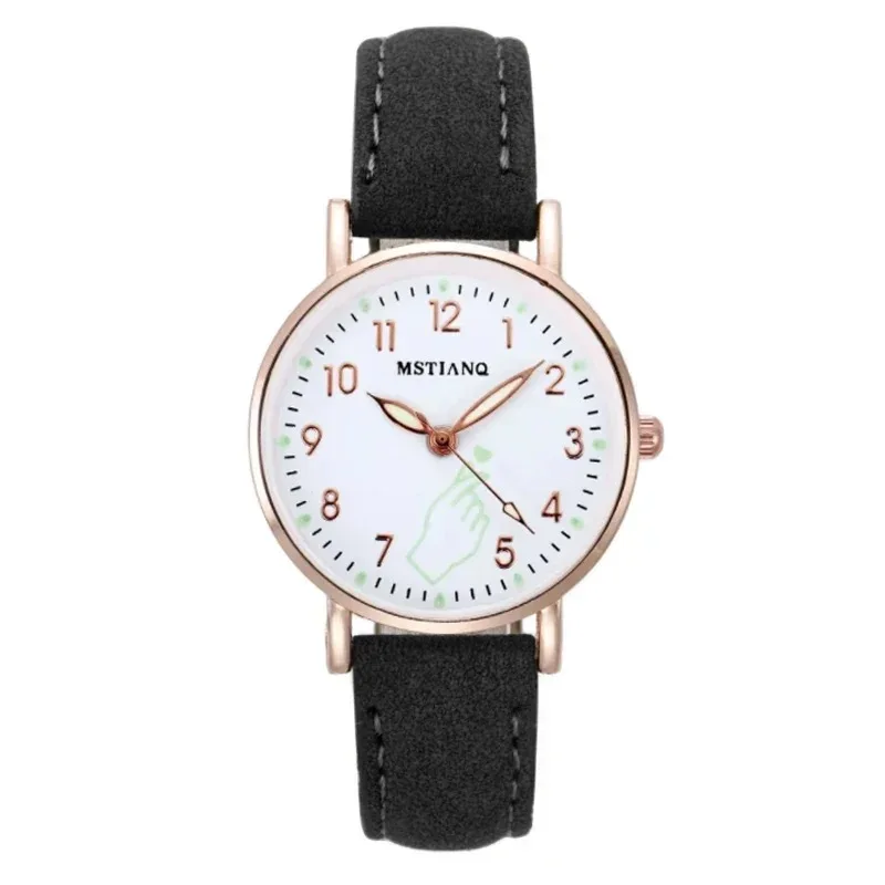 Relojes luminosos para mujer, relojes de pulsera de noche brillantes con esfera pequeña y corazón para mujer, relojes de cuarzo a la moda, regalos, relojes femeninos