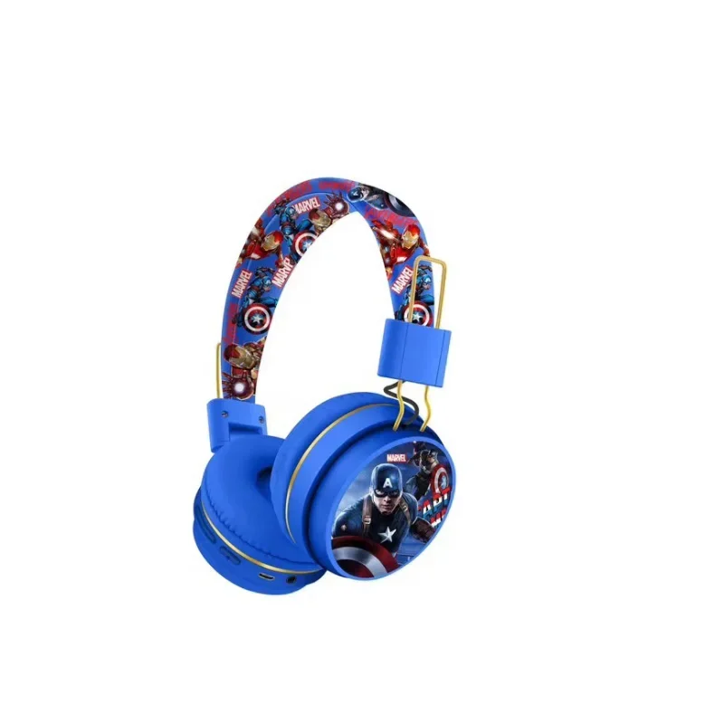 Marvel Bluetooth Headphones AH-906A Iron Man Wireless Bluetooth Earbuds HIFI Surround Sound Headsets with Mic Kids Anime Cartoon