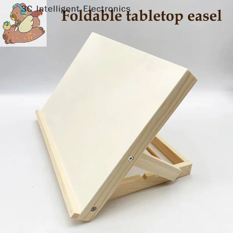 Foldable Tabletop Easel Lightweight Portable Wood Drawing Easel Art Supply Adjustable Sketching Painting Board Students Artist