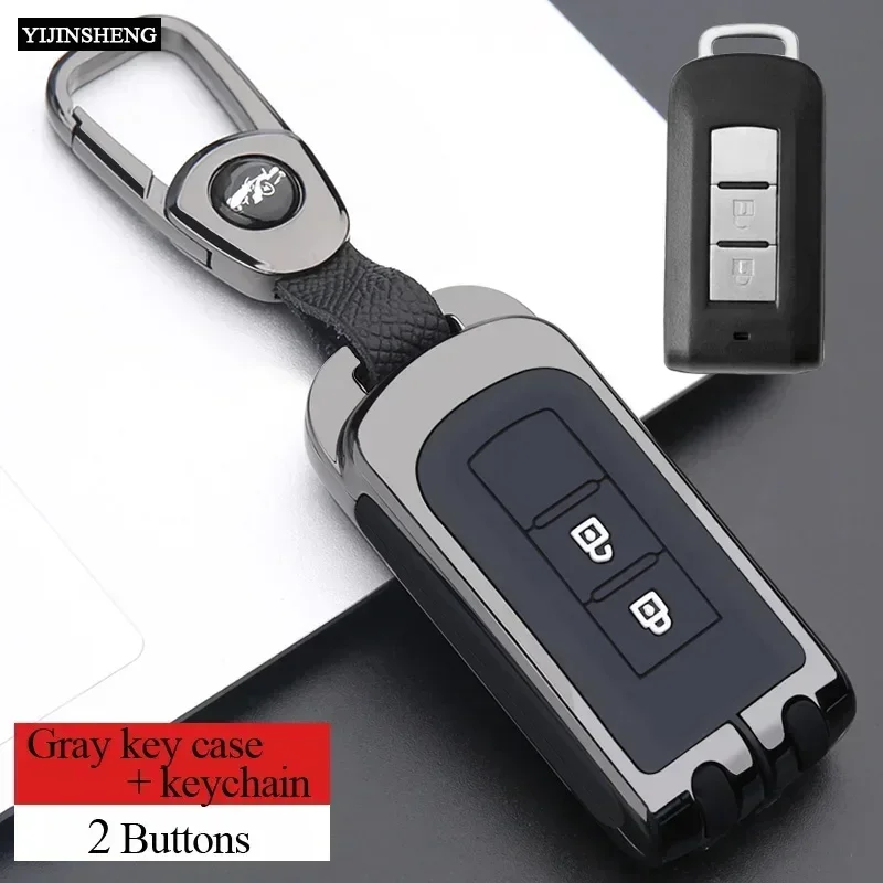 Car Key Case Cover For Mitsubishi L200 ASX Outlander 3 2015 Eclipse Cross Pajero Sport 2020 Lancer AXR RVR Nativa Montero Shogun