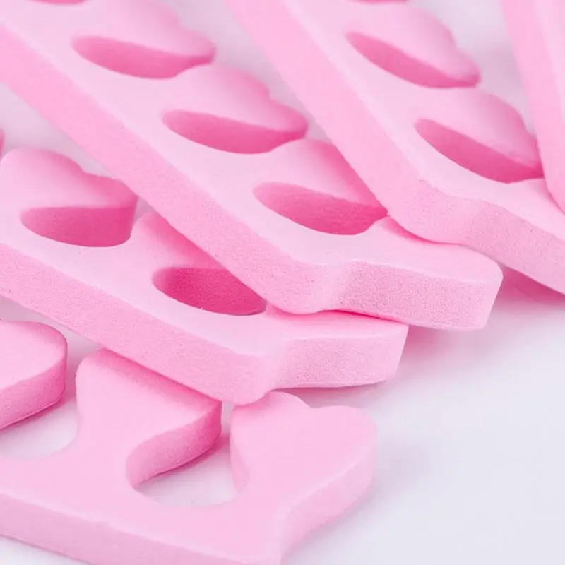 발가락 분리기 네일 케어 스펀지 50개 전문 매트 10*3.2cm 핑크 패드 매니큐어 페디큐어 도구 유용한 발가락 용품 부드러운 스펀지