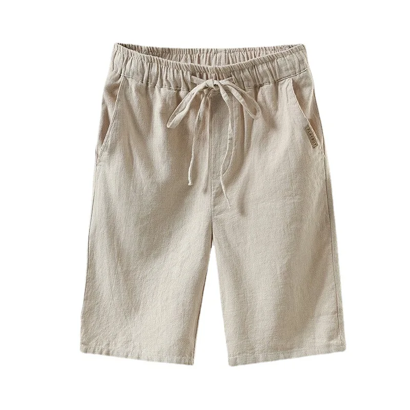 Mens Cotton Linen Casual Shorts Breathable Beach Vacation Gym Basketball Lightweight Summer Sweatpants Quick Dry Shorts