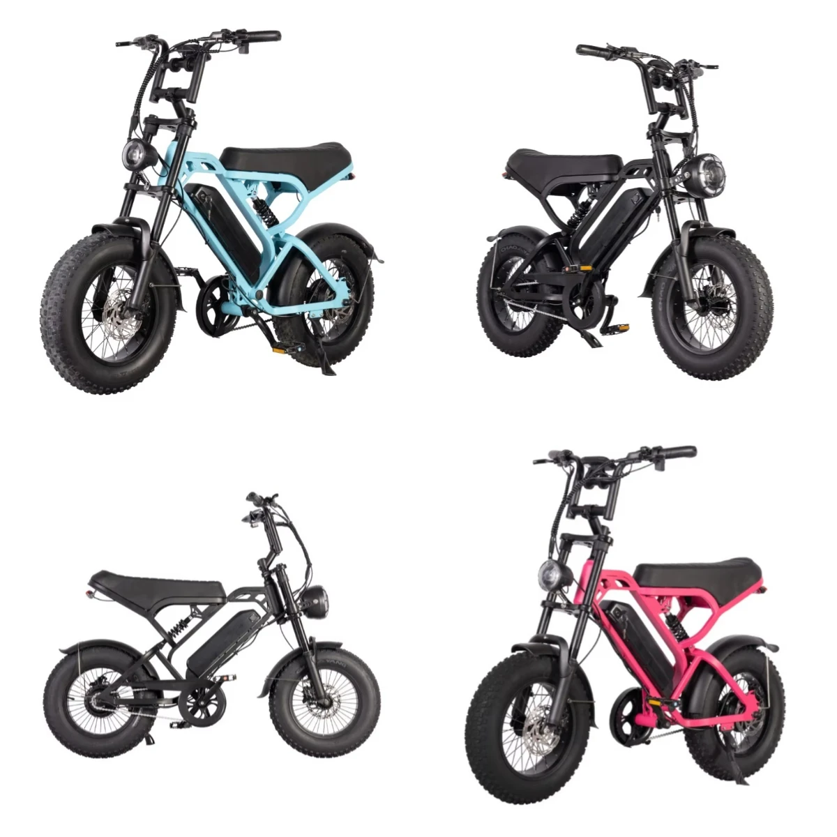 

Zuimi Высококачественный склад ЕС и США V20 Mini 250 Вт 48 В 16-дюймовый электрический гибридный велосипед с толстыми шинами Модный внедорожный электровелосипед V20 Mini для детей