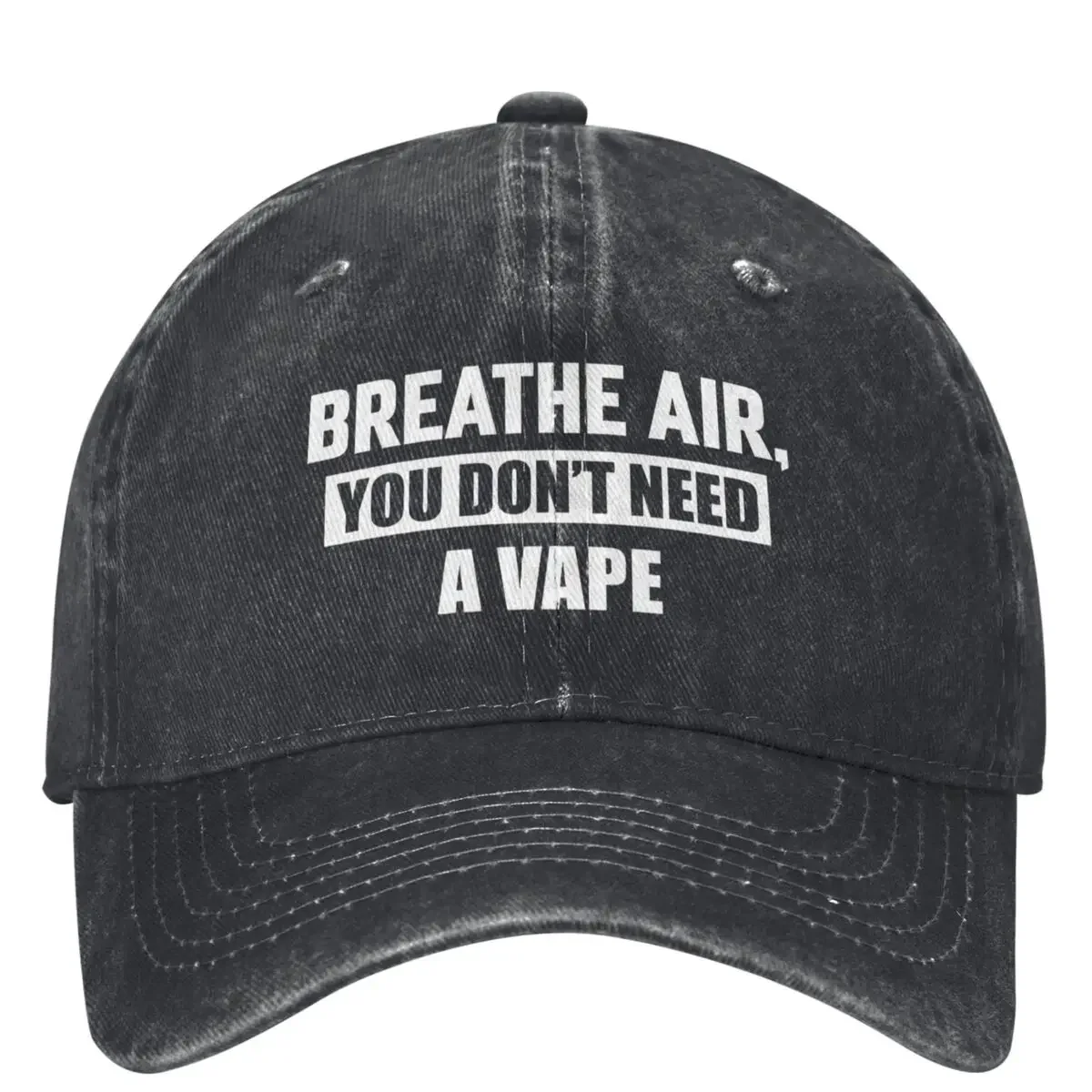 Breathe Air You Don Not Need A Vape Baseball Cap Funny Running Hippie Quality Trucker Hat Unisex Men Casual Snapback Cap