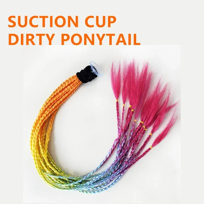 2024 Motorcycle Helmet Braids Woman Braids Wig New for Motorbike Helmets Muluticolors Twist Pigtail Ponytail With Sucker Bow - Image 4