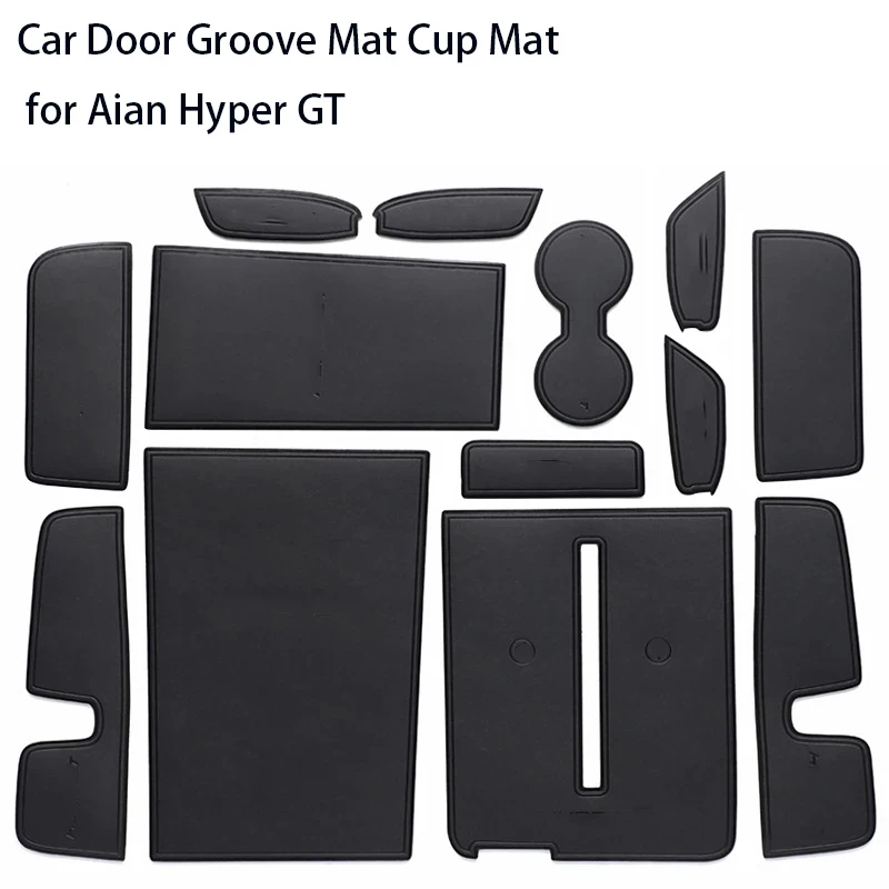 

Car Door Groove Mat Cup Mat for Aian Hyper GT Center Console Storage Box Mats Auto Gate Slot Cup Holder Pad