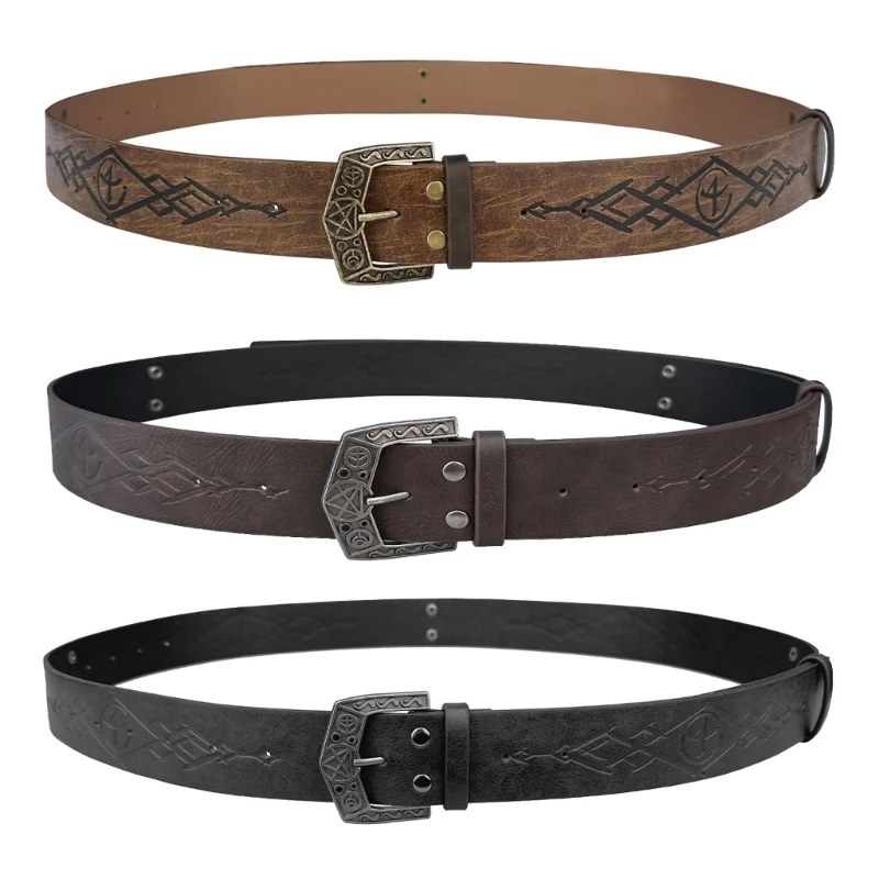 

Men Embossed Waistband for Photoshoots and Stage Brown Belt Waist Belt Dropshipping