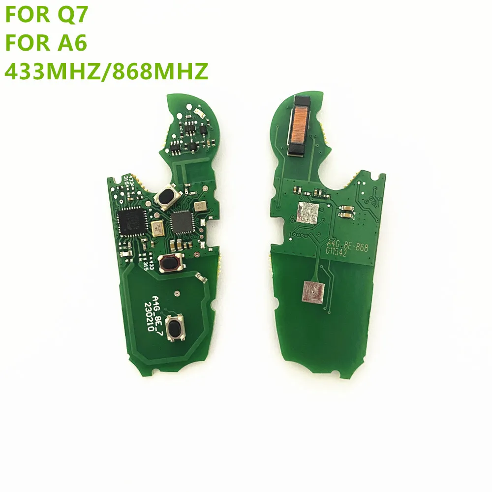 1pcs PCB not smart 3 BUTTON Remote key 868/433 Mhz electronic 8E Chip For Audi Q7 A6 2007 2008 2009 2010 2011 2012