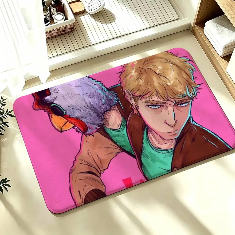 H-Hotline Miami Shower Room Absorbent Small Floor Mat Soft Comfortable Decorative Foot Mat