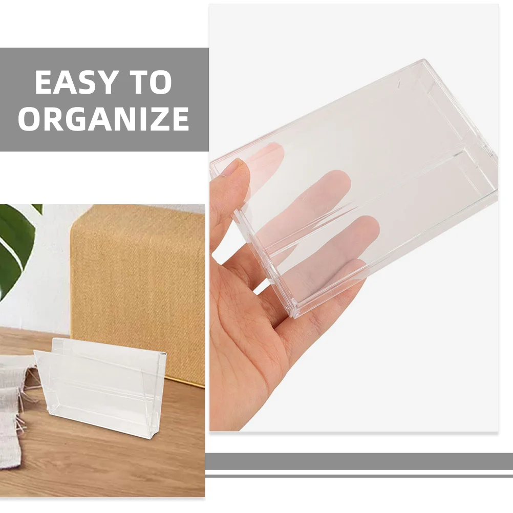 12Pcs Cassette Tape Storage Holder Transparent Plastic Retro Cassette Organizer Compact Portable Music Tape Protection Case - Image 3
