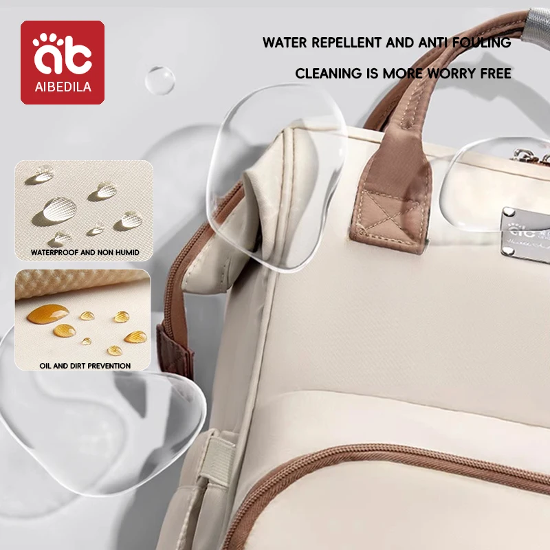 Mamatas Lichtgewicht multifunctionele grote luiertas Moederrugzak met oplaad USB-luier Zwangere tas