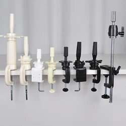 Mannequin Head Stand Black Mini Wig Head Stand Table Clamp Adjustable Training Mannequin Head Holder Hair Accessory Tools