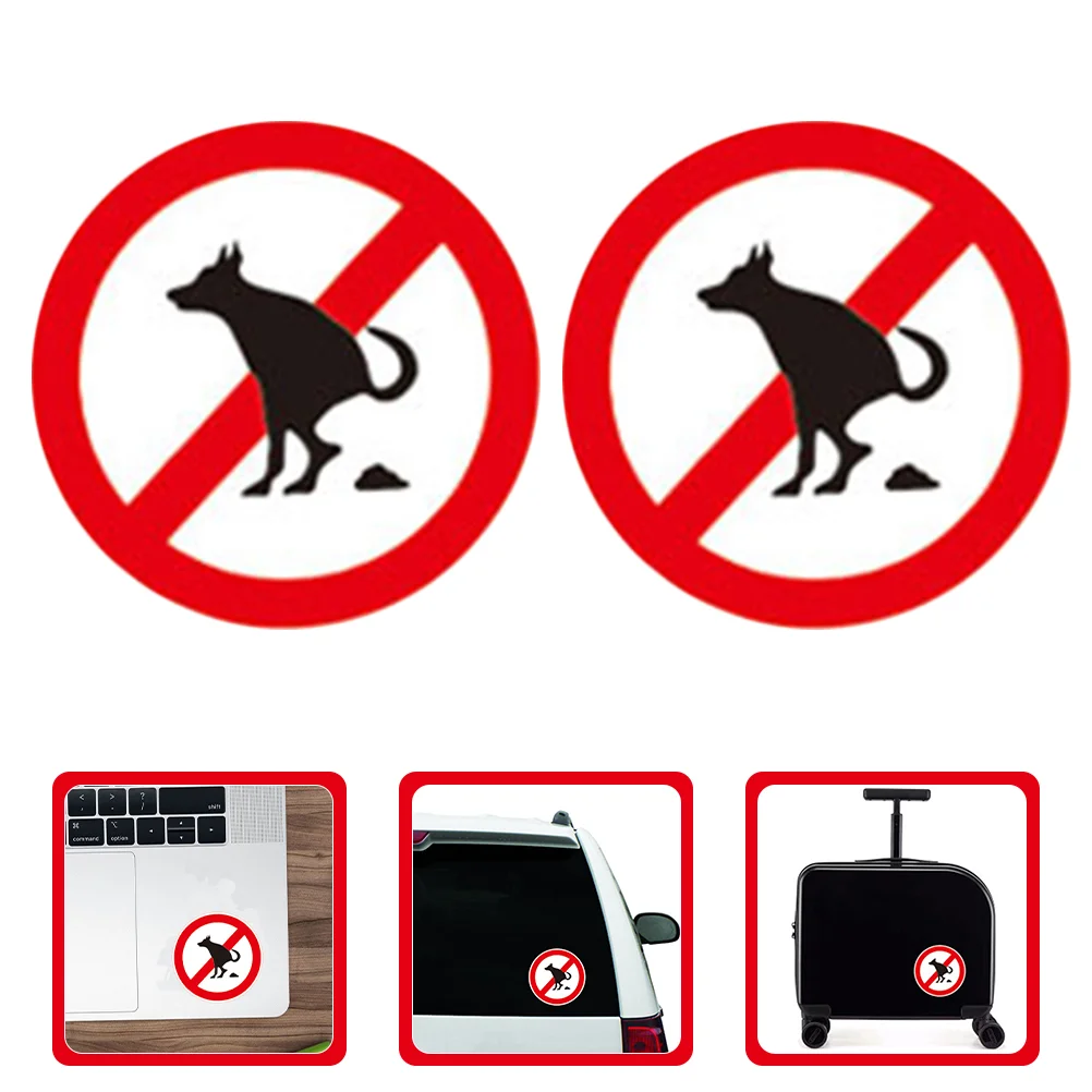 Pet Pooping e fazer xixi Adesivos engraçados, Dog Signs, Water Proof Warning para Quintal, PVC, 8 pcs